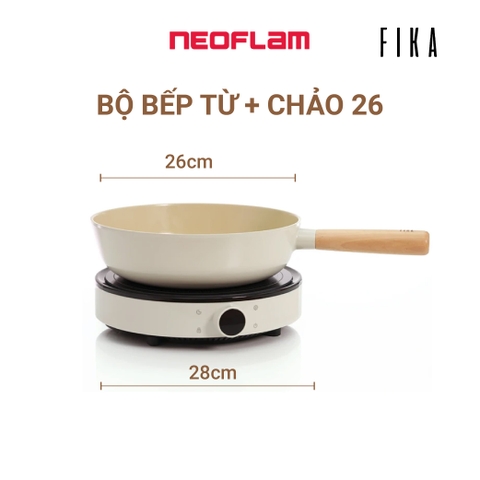 Bộ chảo sâu đa năng 26cm & bếp từ đơn Neoflam Fika Hàn Quốc