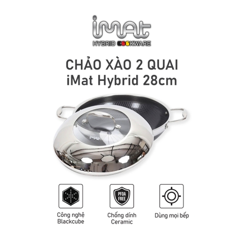 Chảo đa năng hai tay cầm iMat Hybrid 28cm
