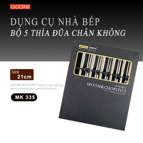 Set 5P thìa đũa chân không GGOMI MK335