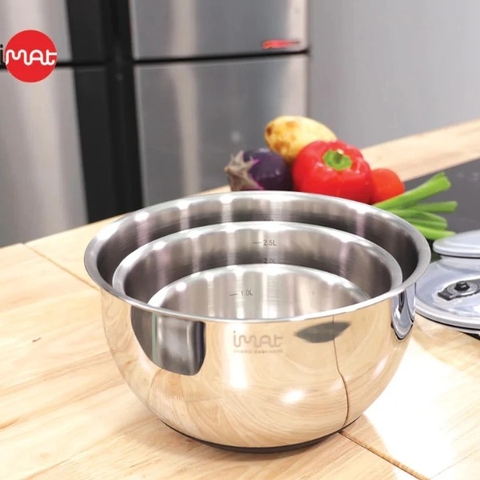 Bộ 3 tô trộn chân không iMAT 16,20,24 cm