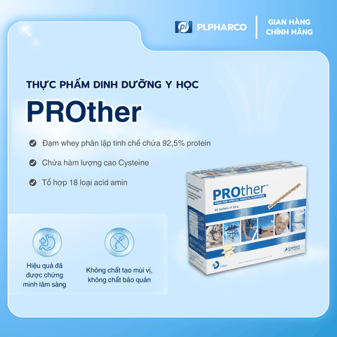 Thực phẩm dinh dưỡng y học PROther bổ sung whey protein isolate giàu cysteine cho bệnh nhân