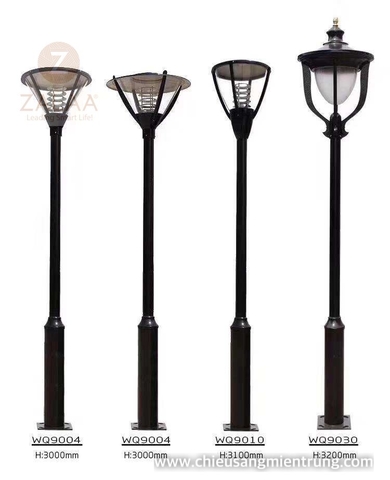 Đèn sân vườn công viên có tháp tán quang, lắp buld led 15-30W ZALAA