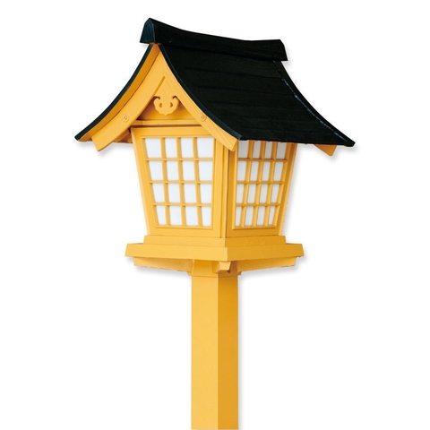 Cột Đèn Thấp 90cm Có Đầu Đèn Kiểu Dáng Kiến Trúc Nhà Truyền Thống Nhật Bản sử dụng trang trí đường đi lên đền chùa, nhà thờ