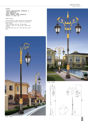 Đèn sân vườn tân cổ điển đúc tinh xảo ZSV_TYD-1301 ZALAA Lighting