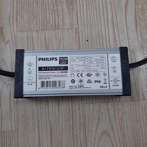 Bộ nguồn Driver LED Philips AOC Xitannium 150W Diming 1 công suất