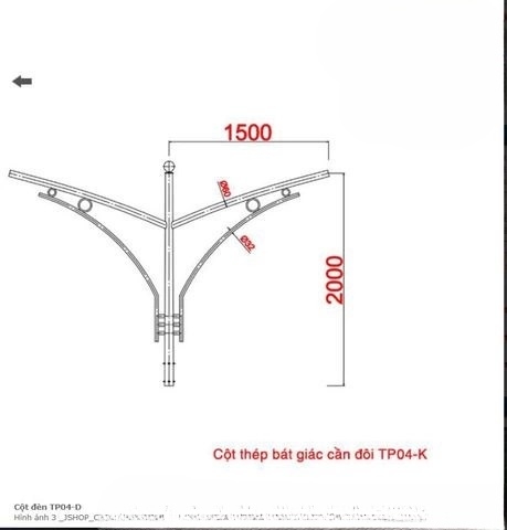 Cột Đèn Cao Áp mã số ZCD-TP-04K ZALAA