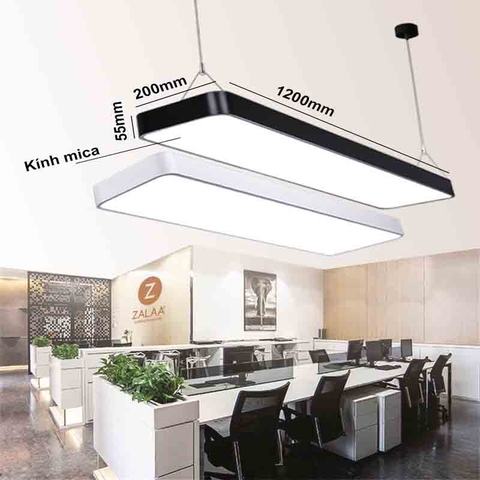 Đèn led thả trần văn phòng cao cấp 1200x200x55mm, công suất 56w, mã ZTVP1200x200, bảo hành 2 năm