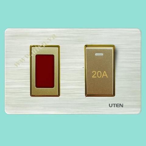 Bộ công tắc 20a + đèn báo uten V9K20ADLR