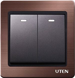 Bộ công tắc đôi 1 chiều uten A5GK21