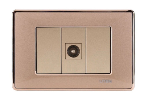 Bộ ổ cắm đơn tivi uten Q120D-GOLD-TV