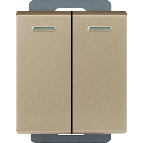 Hạt công tắc 1 chiều XS 2 hạt liền W118 WK1/EMS