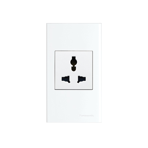 Ổ cắm đơn 3 chấu đa năng Panasonic Wide WEGP1041SW-1