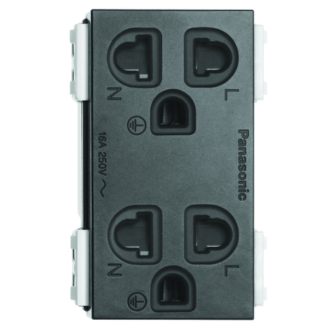 Hạt ổ cắm đôi 3 chấu Gen-X Panasonic WEG15829B-G