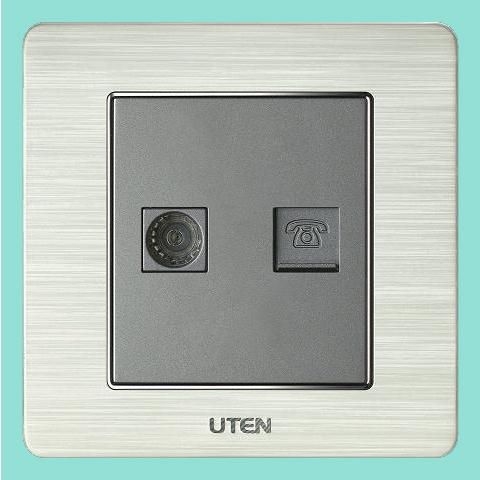 Ổ cắm tivi + điện thoại uten V6TVTEL