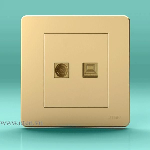 Ổ cắm tivi + mạng uten Q7-TVPC