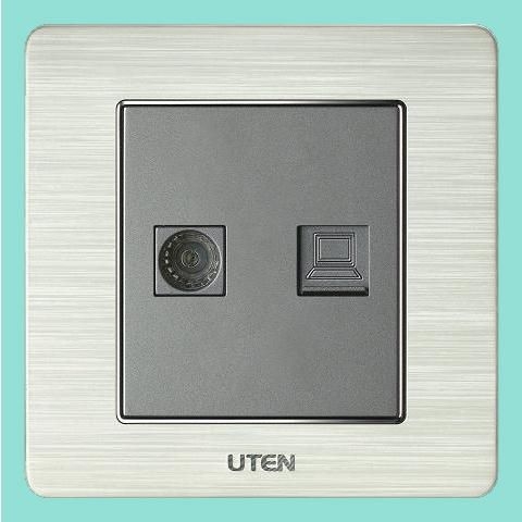 Ổ cắm tivi + mạng uten V6TVTEL