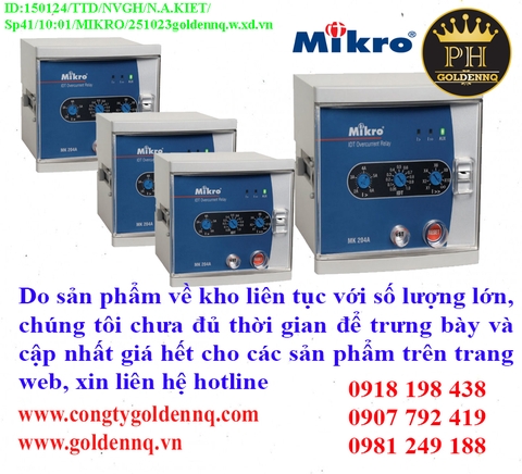 Rơ-le bảo vệ dòng rò - loại gắn mặt tủ Mikro về kho nhiều chưa cập nhật kịp, vui lòng liên hệ hotline để biết thêm thông tin.