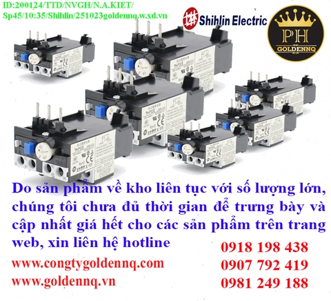 RƠ LE NHIỆT Shihlin về kho nhiều chưa cập nhật kịp, vui lòng liên hệ hotline để biết thêm thông tin.