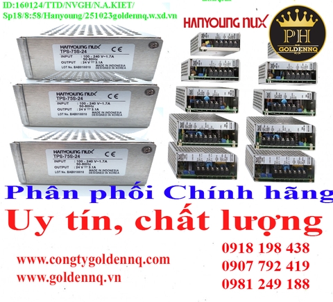 Bộ nguồn Hanyoung chính hãng, giá sỉ, bảo hành, phân phối toàn quốc. Thông tin chi tiết xin vui lòng liên hệ hotline.