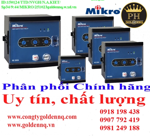 Rơ-le bảo vệ chạm đất Mikro chính hãng, giá sỉ, bảo hành, phân phối toàn quốc. Để biết thêm thông tin chi tiết xin vui lòng liên hệ hotline.