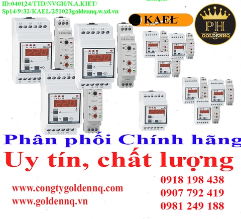 RơLe Bảo Vệ Pha - Bảo Vệ Điện Áp KAEL chính hãng, giá sỉ, bảo hành, phân phối toàn quốc. Để biết thêm thông tin chi tiết xin vui lòng liên hệ hotline.