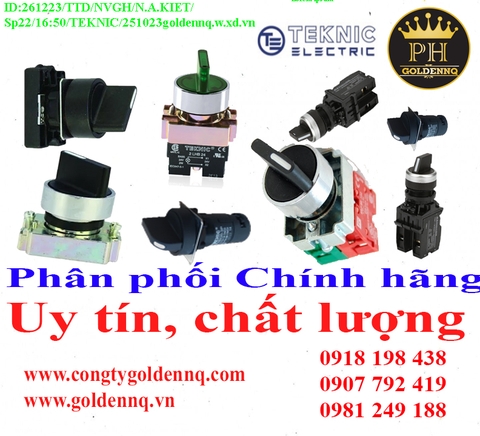 Công tắc xoay 2 vị trí, tự trả về Teknic giá rẻ, chất lượng, bảo hành chính hãng