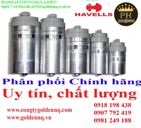 Tụ bù hạ thế Havells chính hãng, giá sỉ, bảo hành, phân phối toàn quốc. Để biết thêm thông tin chi tiết xin vui lòng liên hệ hotline.