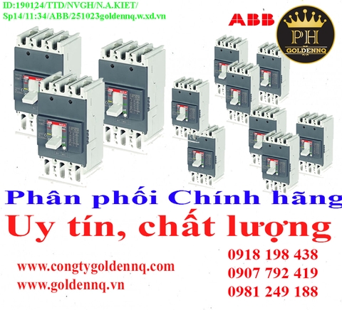 Cầu dao dạng khối ABB (MCCB) chính hãng, giá sỉ, bảo hành, phân phối toàn quốc. Thông tin chi tiết xin vui lòng liên hệ hotline.