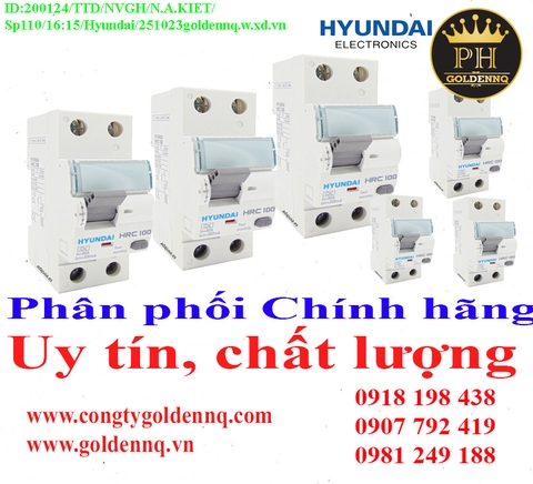 Cầu dao chống dòng rò Hyundai (RCCB) chính hãng, giá sỉ, bảo hành, phân phối toàn quốc. Thông tin chi tiết xin vui lòng liên hệ hotline.