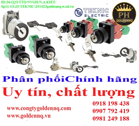 Công tắc xoay 2 vị trí, có khóa, tự giữ Teknic chính hãng, giá sỉ, bảo hành, phân phối toàn quốc. Để biết thêm thông tin chi tiết xin vui lòng liên hệ hotline.