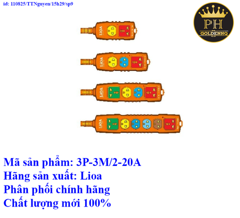 Ổ CẮM KÉO DÀI SIÊU TẢI DÂY 3 MÉT 3P-3M/2-20A