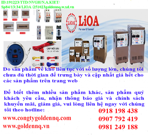Phân phối thiết bị điện LIOA giá sỉ, chính hãng, toàn quốc