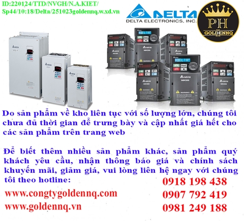 Biến Tần Delta chính hãng, giá sỉ, bảo hành, phân phối toàn quốc.