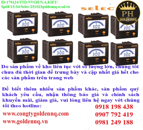 Đồng hồ đo Selec chính hãng, giá sỉ, bảo hành, phân phối toàn quốc.