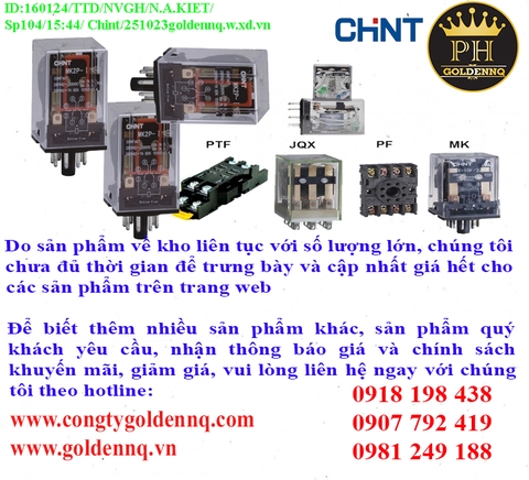 relay trung gian Chint chính hãng, giá sỉ, bảo hành, phân phối toàn quốc.