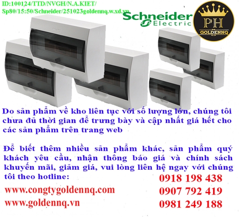 Tủ điện Schneider chính hãng, giá sỉ, phân phối toàn quốc.