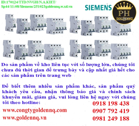 Cầu dao dạng tép Siemens (MCB) chính hãng, giá sỉ, bảo hành, phân phối toàn quốc.
