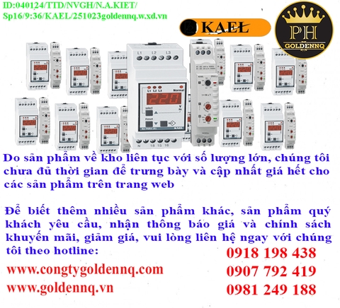 RơLe Bảo Vệ Pha - Bảo Vệ Điện Áp KAEL chính hãng, giá sỉ, phân phối toàn quốc.