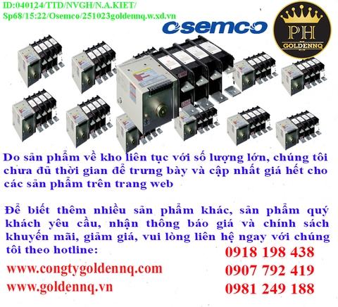 Bộ chuyển nguồn ATS Osemco chính hãng, giá sỉ, phân phối toàn quốc.
