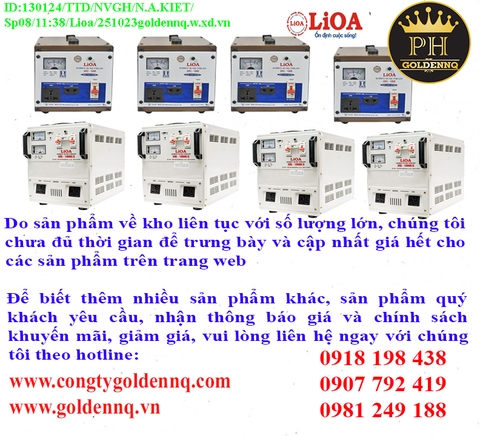 Ổn Áp Lioa chính hãng, giá sỉ, bảo hành, phân phối toàn quốc.