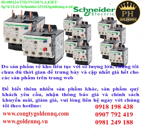 Thermal Overload Relay chính hãng, giá sỉ, phân phối toàn quốc.