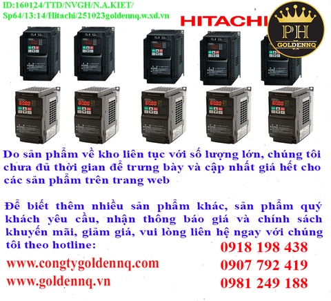 Biến Tần Hitachi chính hãng, giá sỉ, bảo hành, phân phối toàn quốc.