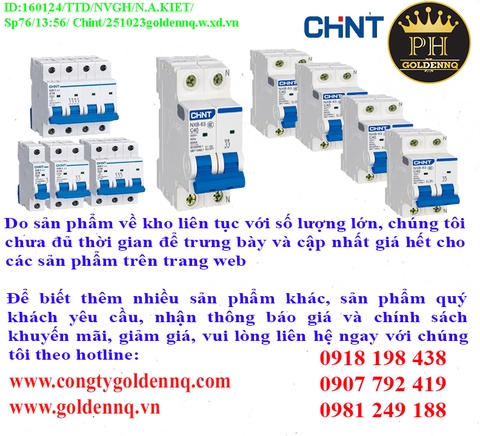 Cầu dao dạng tép Chint (MCB) chính hãng, giá sỉ, bảo hành, phân phối toàn quốc.