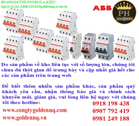 Cầu dao dạng tép ABB (MCB) chính hãng, giá sỉ, bảo hành, phân phối toàn quốc.