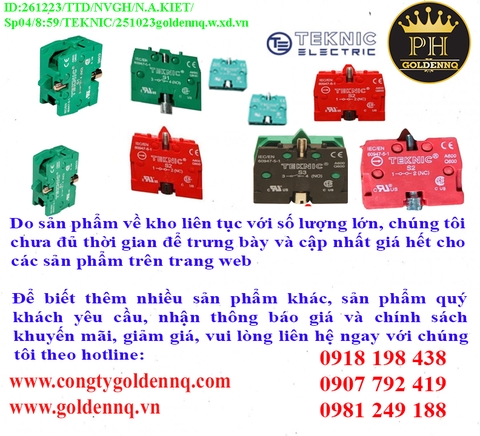 Tiếp điểm phụ Teknic chính hãng, giá sỉ, phân phối toàn quốc.