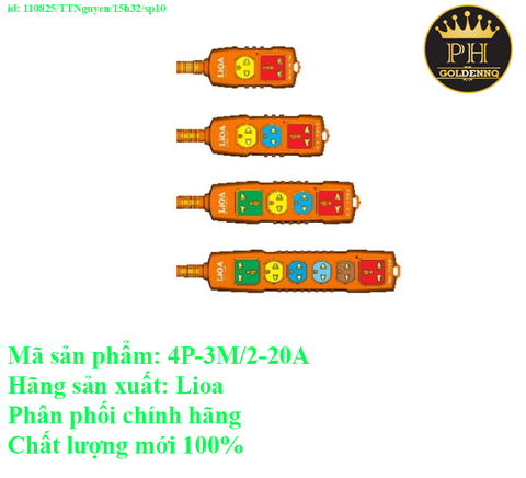Ổ CẮM KÉO DÀI SIÊU TẢI DÂY 3 MÉT 4P-3M/2-20A