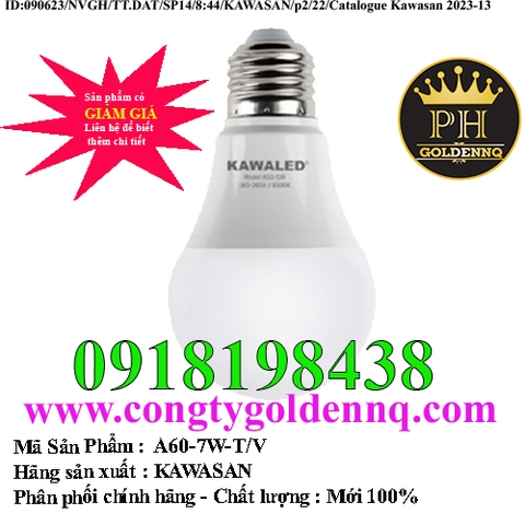 ĐÈN LED BULB NHỎ THÂN NHỰA A50-5W-T/V
