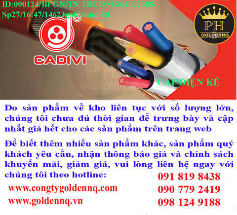 Cáp điện kế CADIVI chính hãng, giá sỉ, phân phối toàn quốc.
