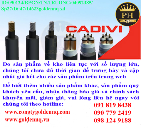 Cáp trung thế CADIVI có màn chắn kim loại, có giáp bảo vệ chính hãng, giá sỉ, phân phối toàn quốc.