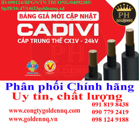Cáp trung thế treo CADIVI về kho nhiều chưa cập nhật kịp, vui lòng liên hệ hotline để biết thêm thông tin